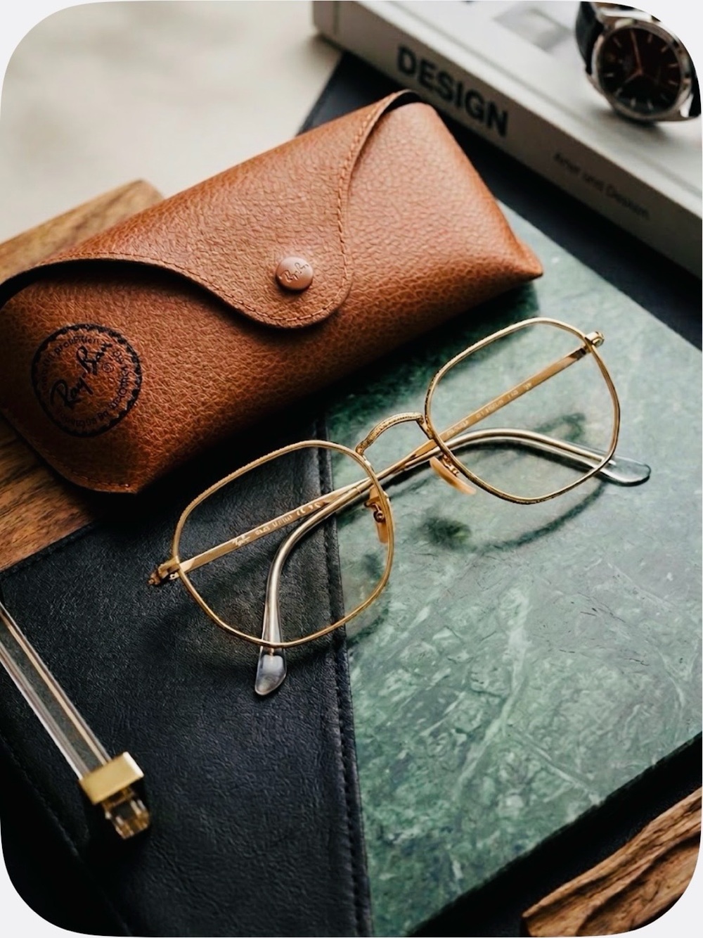 Ray-Ban RB 3694 Jim Geometric Gold Eyeglasses Optical Frames 55mm